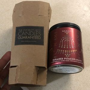 NWT Bath & Body Works Single Wick Candle SUGARED POMEGRANATE